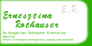 ernesztina rothauser business card